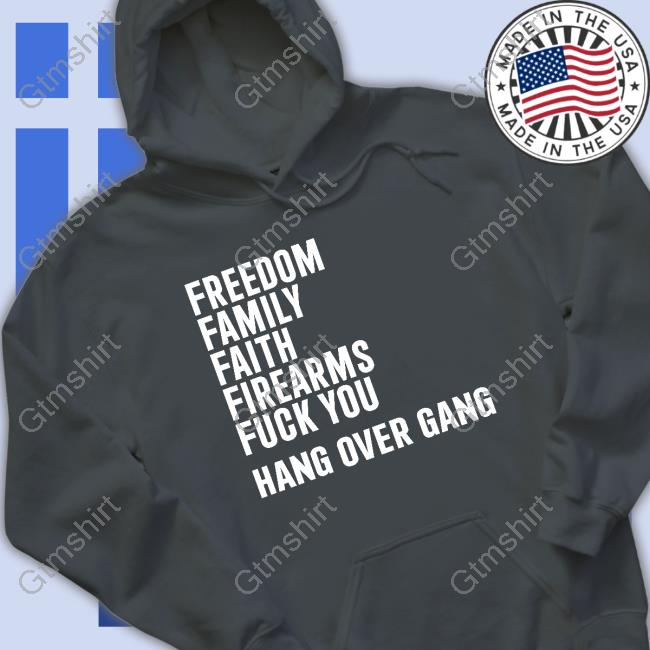 Freedom Family Faith Firearms Fuck You Shirt Black