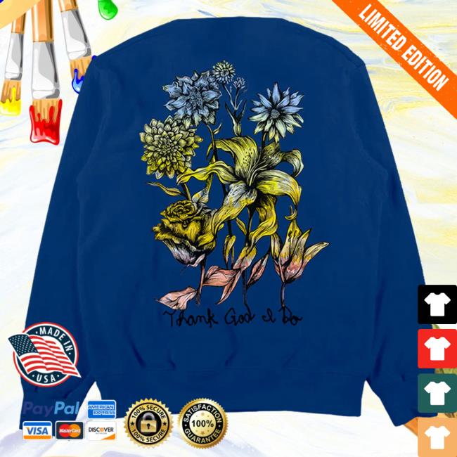 Official Lauren Daigle Merch Store Shop LaurenDaigle Thank God I Do Floral Navy Crew