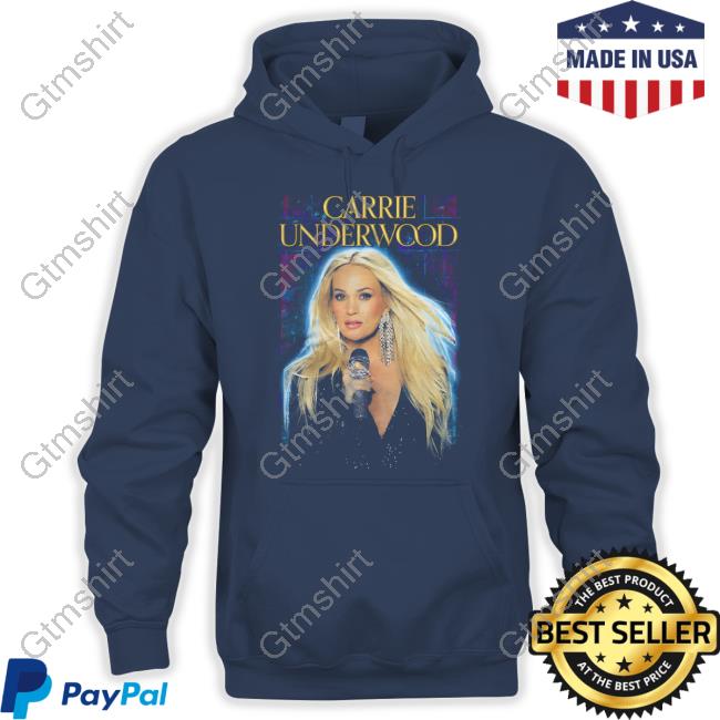 Official Carrie Underwood Black Rhinestone Mic Photo Shirt
