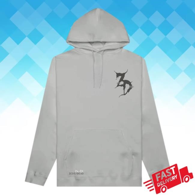 Zeds Dead Official Shop Merch Zeds Dead - Zwampy Heavyweight Essential Crewneck Sweatshirt - Smoke